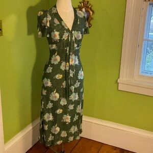 Vintage 70s Vera Mont (German) lurex midi dress